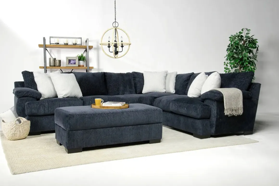 Bermuda Tux Sofa Sectional, Right Facing, Down - Custom Order