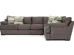 Bermuda Tux Sofa Sectional In Victory Sterling, Left Facing