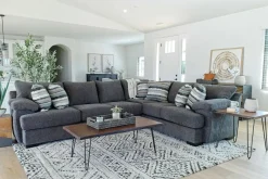 Bermuda Tux Sofa Sectional In Victory Sterling, Left Facing