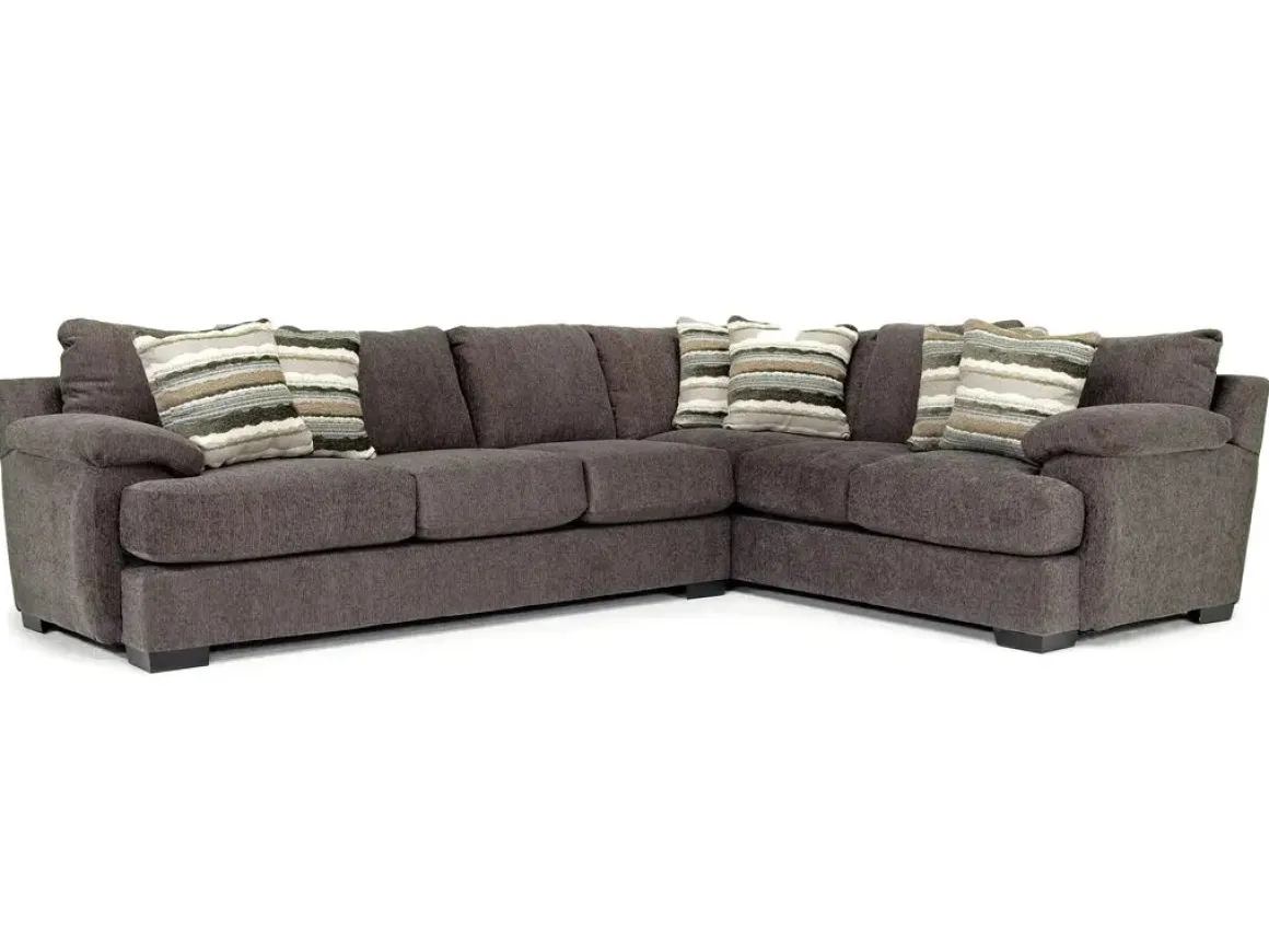 Bermuda Tux Sofa Sectional In Victory Sterling, Left Facing