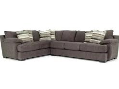 Bermuda Tux Sofa Sectional In Victory Sterling, Left Facing