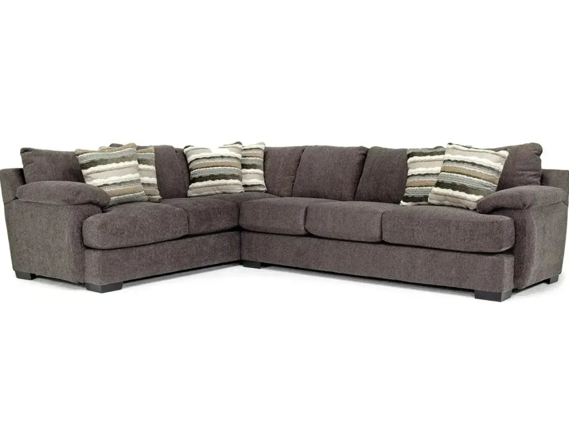 Bermuda Tux Sofa Sectional In Victory Sterling, Left Facing