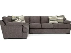 Bermuda Tux Sofa Sectional In Victory Sterling, Left Facing