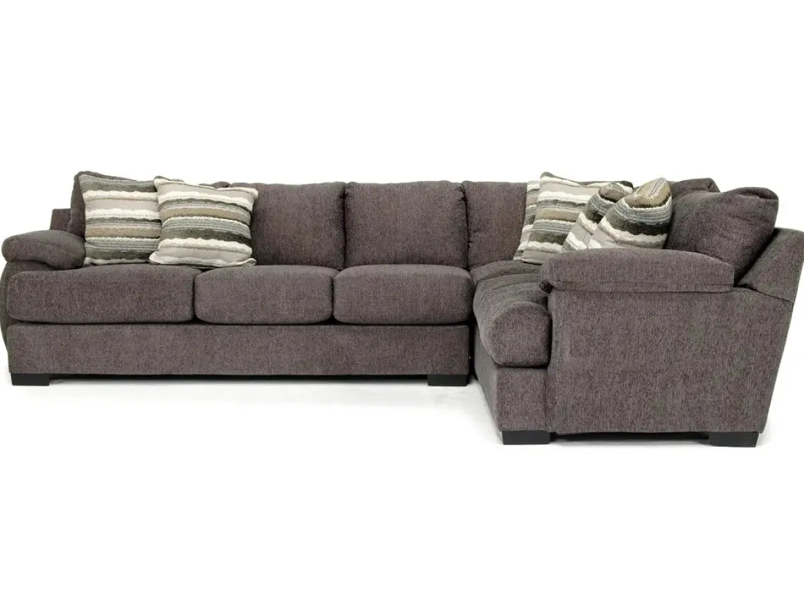 Bermuda Tux Sofa Sectional In Victory Sterling, Left Facing