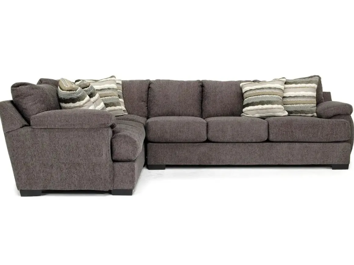 Bermuda Tux Sofa Sectional In Victory Sterling, Left Facing