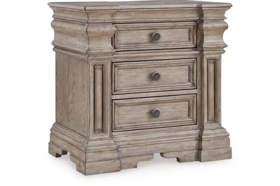 Blairhurst 3 Drawer Charging Nightstand In Light Grayish Brown