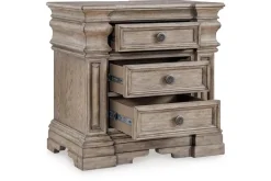 Blairhurst 3 Drawer Charging Nightstand In Light Grayish Brown