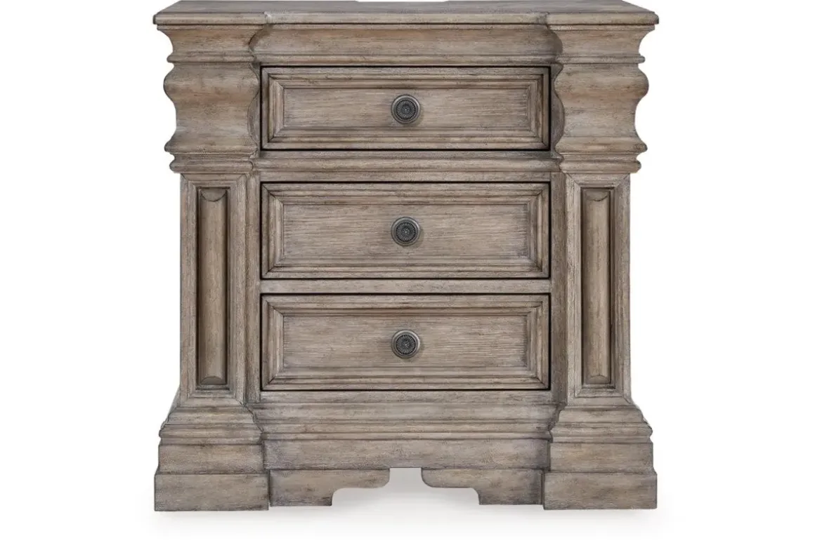 Blairhurst 3 Drawer Charging Nightstand In Light Grayish Brown