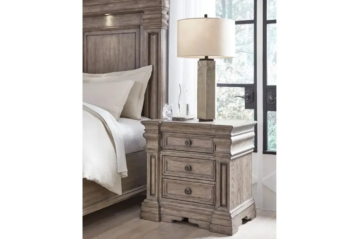 Blairhurst 3 Drawer Charging Nightstand In Light Grayish Brown