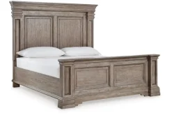 Blairhurst Panel Bed, Dresser, Mirror & Nightstand In Light Grayish Brown, Queen