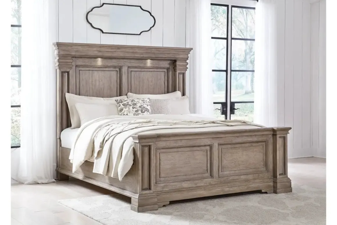 Blairhurst Panel Bed In Light Grayish Brown, Queen