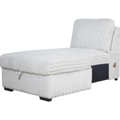 Bliss Tux Loveseat Chaise Sectional In Mist Gray