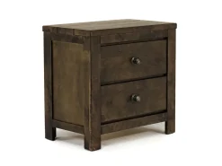 Blue Ridge Panel Bed, Dresser, Mirror & Nightstand In Rustic Gray, Queen