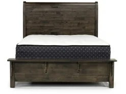 Blue Ridge Panel Bed, Dresser, Mirror & Nightstand In Rustic Gray, Queen