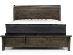 Blue Ridge Panel Bed In Rustic Gray, Queen