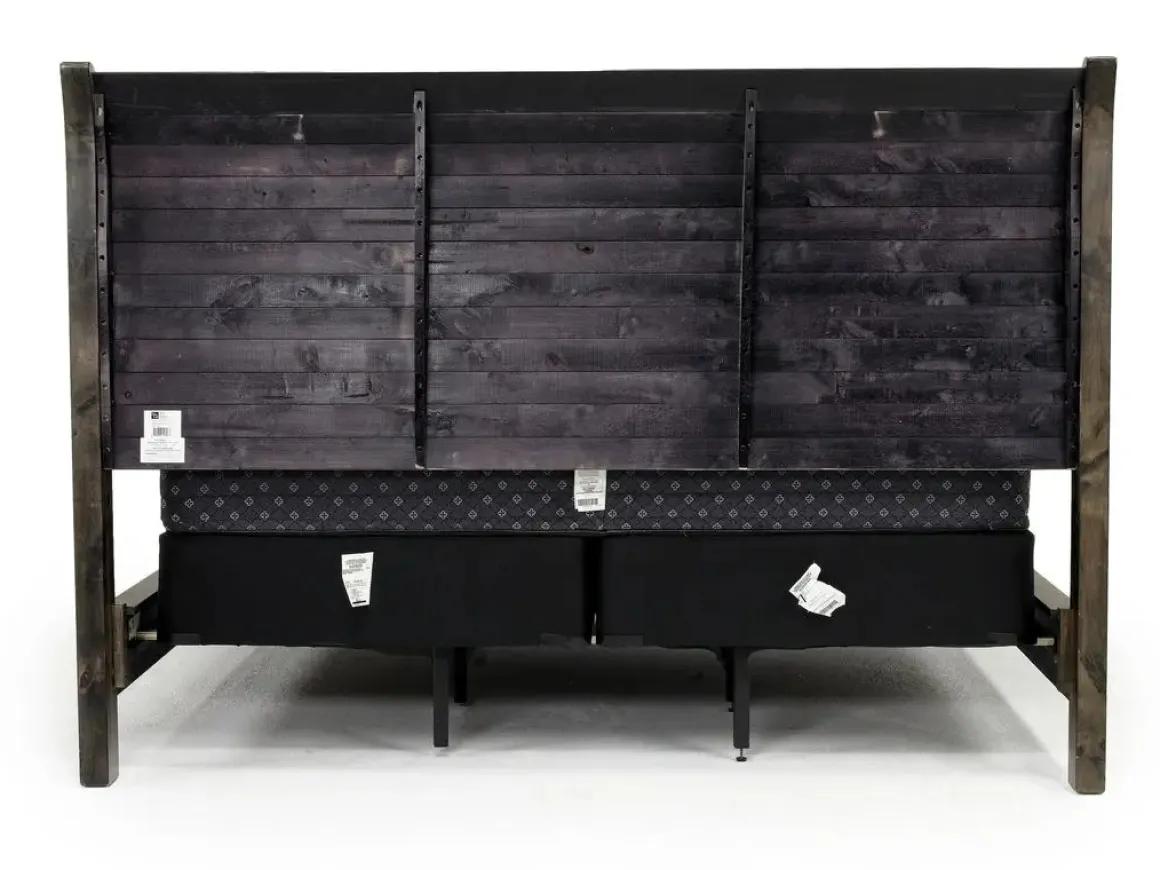 Blue Ridge Panel Bed In Rustic Gray, Queen