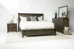 Blue Ridge Panel Bed In Rustic Gray, Queen