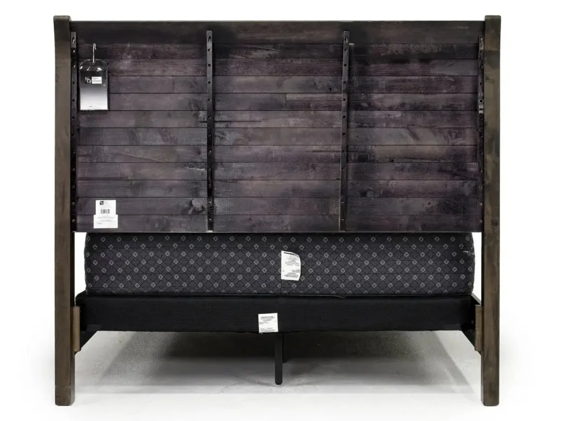 Blue Ridge Panel Bed In Rustic Gray, Queen