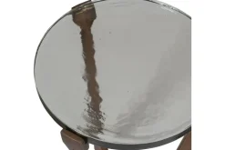 Bohdi Outdoor Round Accent Table In Gold