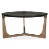 Bohdi Outdoor Round Coffee Table In Gold