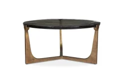 Bohdi Outdoor Round Coffee Table In Gold