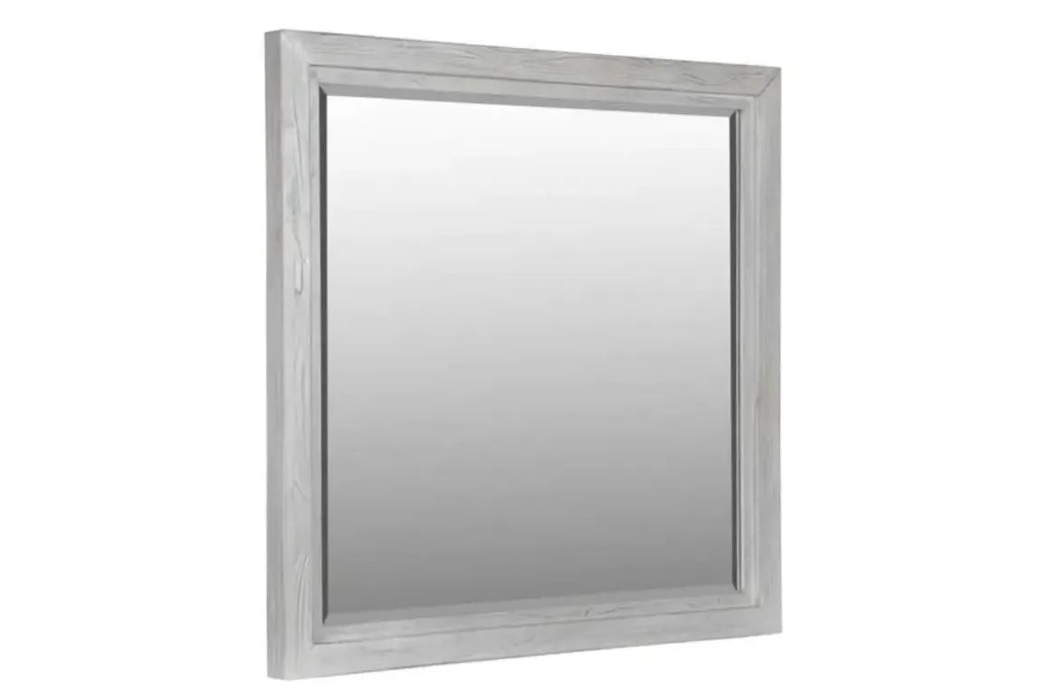 Boho Chic Mirror In Washed White