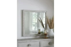 Boho Chic Mirror In Washed White