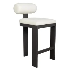 Bolster Outdoor Barstool In White