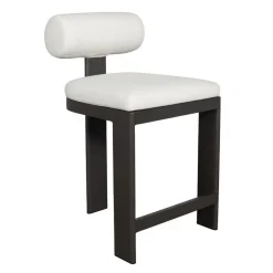 Bolster Outdoor Counter Height Stool In White