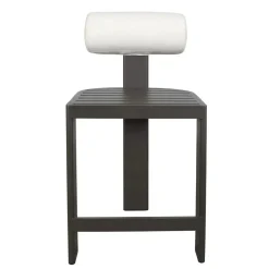 Bolster Outdoor Counter Height Stool In White