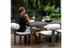 Bolster Outdoor Side Chair In White