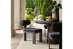 Bolster Outdoor Side Chair In White