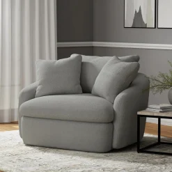 Boomer Swivel Chair In Dove
