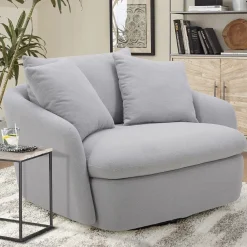 Boomer Swivel Chair In Dove