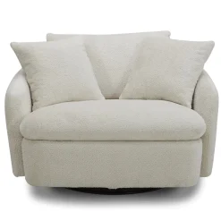 Boomer Swivel Chair In Dove