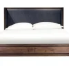 Boracay Panel Bed W/ Storage In Wild Oats Brown, Queen