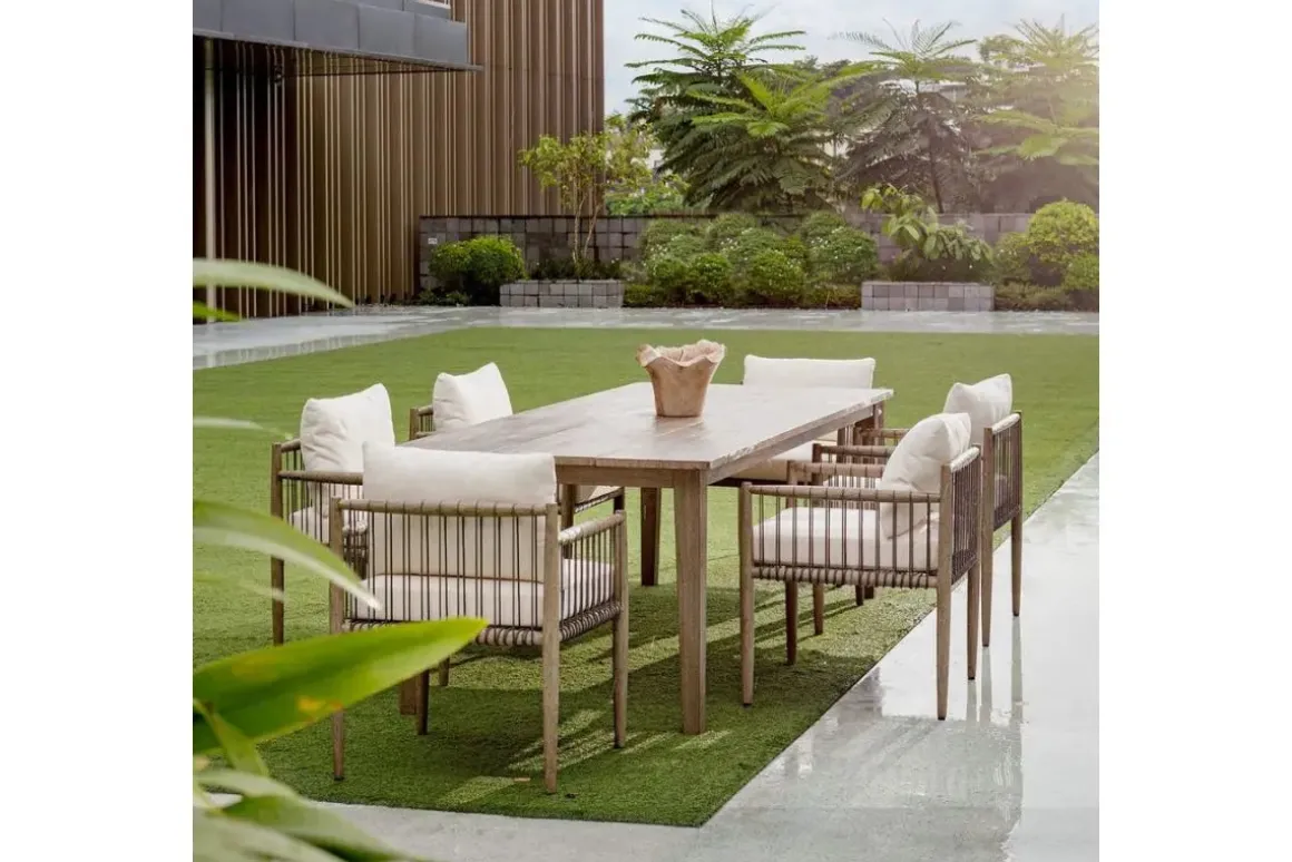 Borneo Outdoor Side Chair In Brown