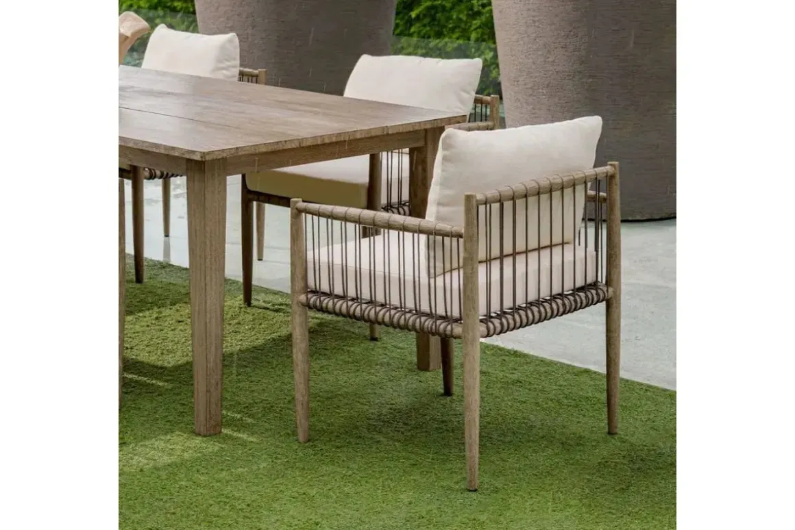 Borneo Outdoor Side Chair In Brown