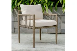 Borneo Outdoor Side Chair In Brown