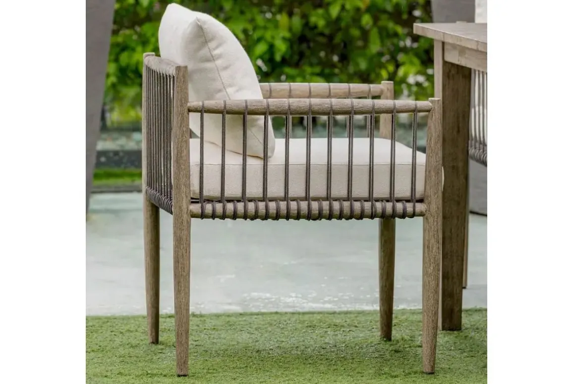 Borneo Outdoor Side Chair In Brown