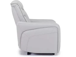 Bowden 2 Power Recliner In Blanca Light Gray Leather