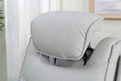 Bowden 2 Power Recliner In Blanca Light Gray Leather