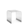 Bowie End Table In Clear Acrylic/Brushed Stainless Steel