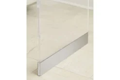 Bowie Sofa Table In Clear Acrylic/Brushed Stainless Steel