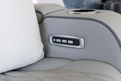 Boyington 2 Power Console Loveseat In Gray Leather