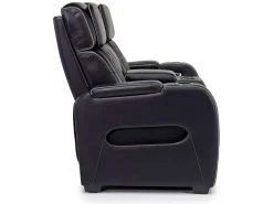 Boyington 2 Power Console Loveseat In Gray Leather