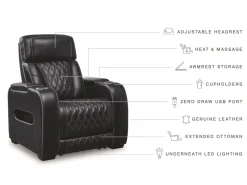 Boyington 2 Power Recliner In Gray Leather