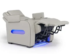 Boyington 2 Power Recliner In Gray Leather