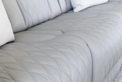 Boyington 2 Power Sofa W/ Drop Down Table In Black Leather