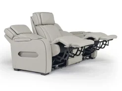 Boyington 2 Power Sofa W/ Drop Down Table In Black Leather